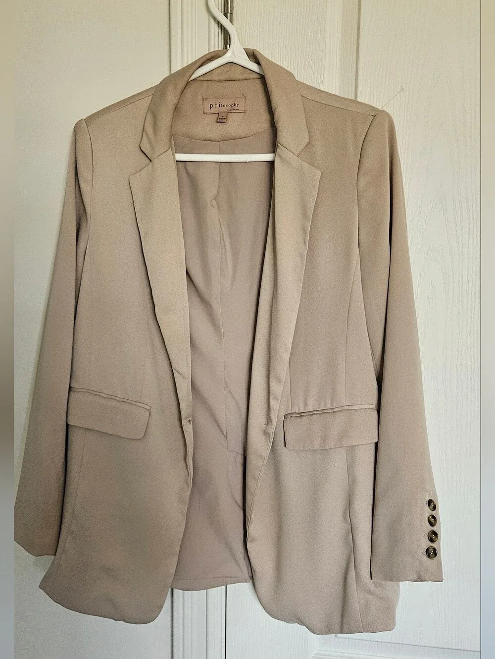 Philosophy Beige Single-Button Blazer - Picture 4 of 4